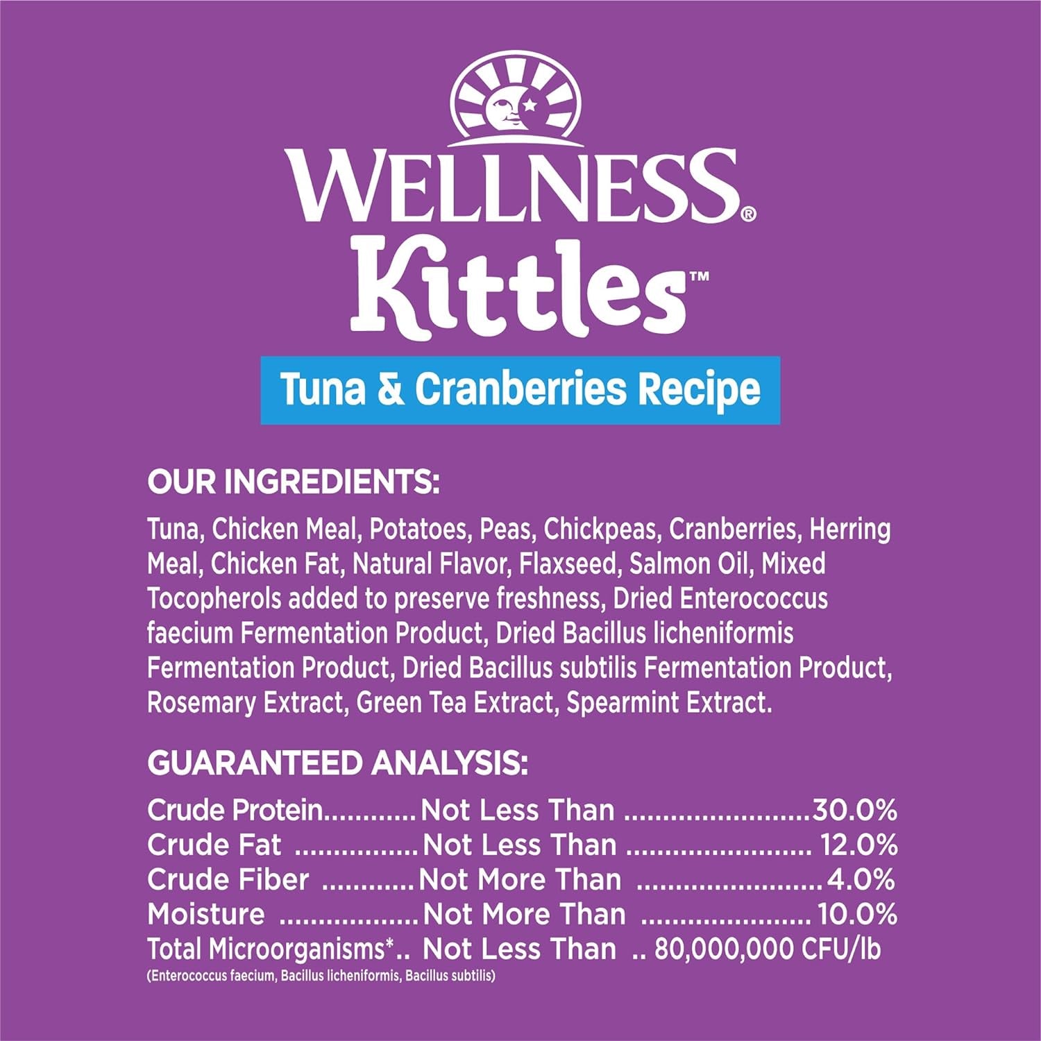 Kittles Crunchy Natural Grain Free Cat Treats, Tuna & Cranberries Recipe, All Life Stages, 6-Ounce Bag