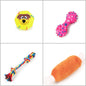 4 Pcs Dog Toys Pet Ball Bone Rope Squeaky Plush Toys Kit Puppy Lnteractive Molar Chewing Toy for Small Large Dogs Pug Supplies